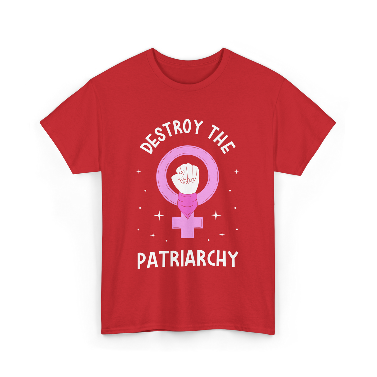 Destroy The Patriarchy Feminism T-Shirt - Red