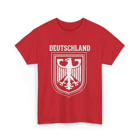 Deutschland Eagle Germany Nationalism T-Shirt - Red