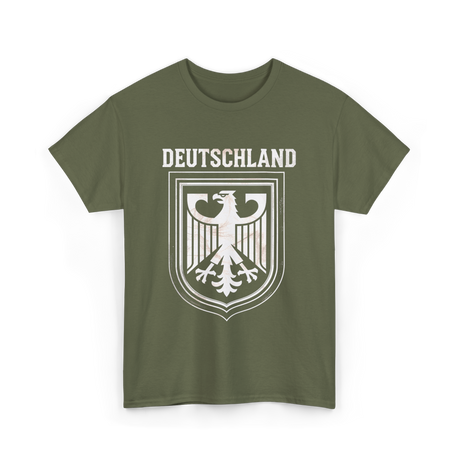 Deutschland Eagle Germany Nationalism T-Shirt - Military Green