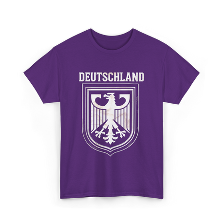 Deutschland Eagle Germany Nationalism T-Shirt - Purple
