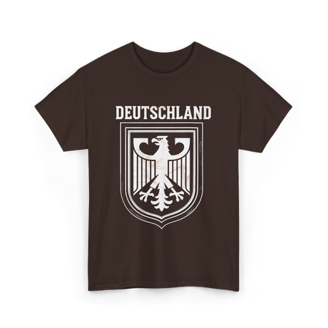 Deutschland Eagle Germany Nationalism T-Shirt - Dark Chocolate