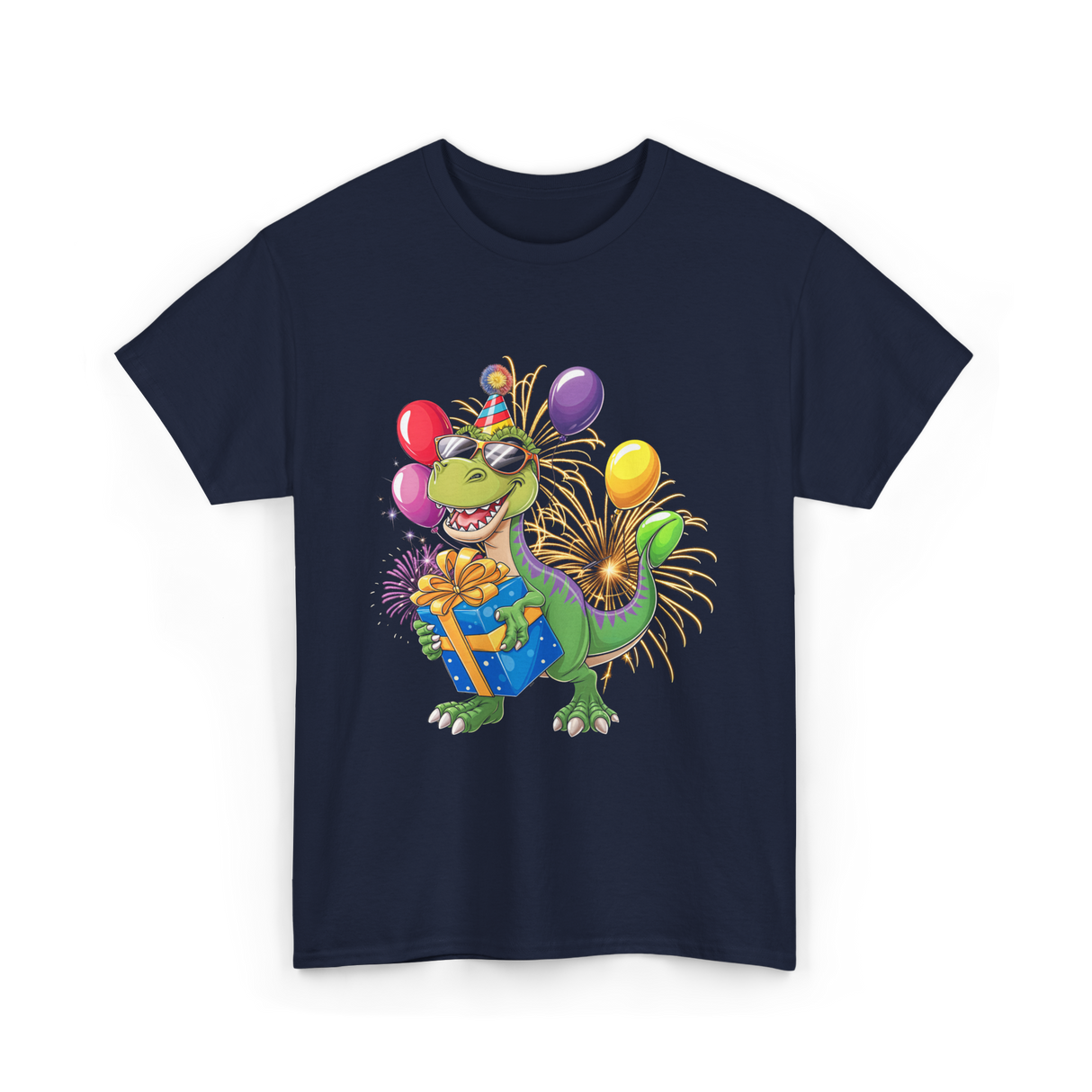 Dinosaur Birthday Party Dino T-Shirt - Navy