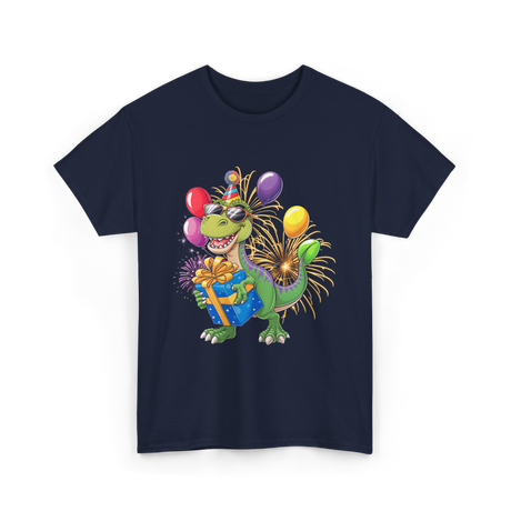 Dinosaur Birthday Party Dino T-Shirt - Navy