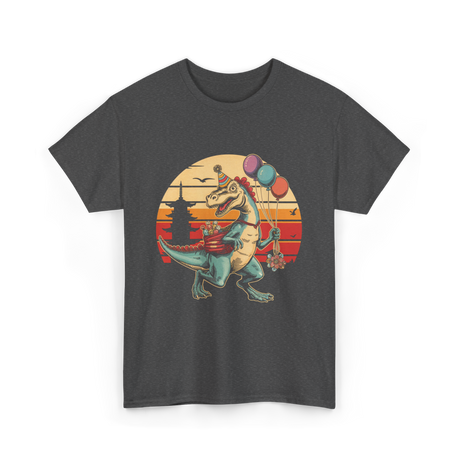 Dinosaur Birthday Party Dino T-Shirt - Dark Heather