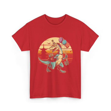 Dinosaur Birthday Party Dino T-Shirt - Red