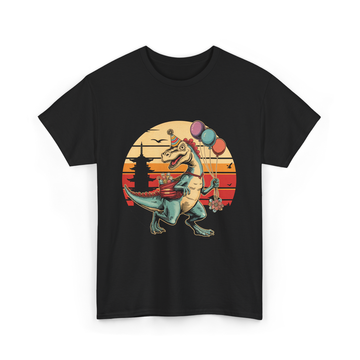 Dinosaur Birthday Party Dino T-Shirt - Black