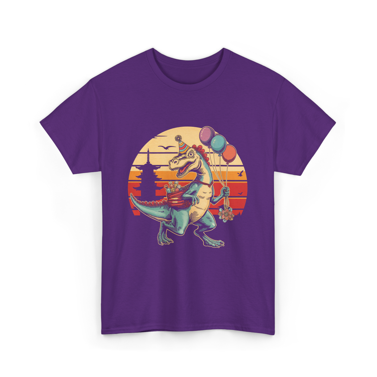 Dinosaur Birthday Party Dino T-Shirt - Purple