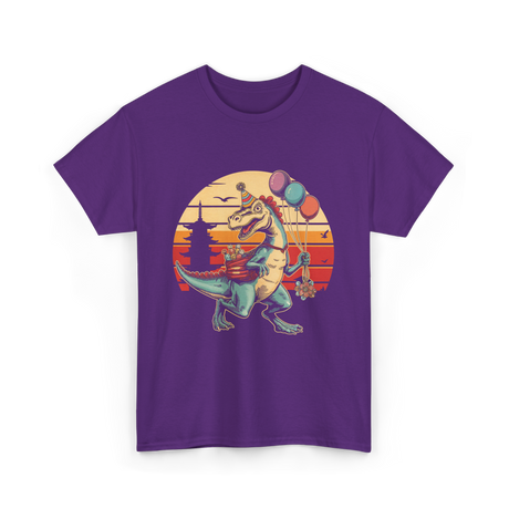 Dinosaur Birthday Party Dino T-Shirt - Purple