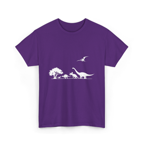 Dinosaurs Prehistoric Dino Kids T-Shirt - Purple