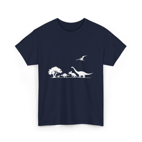 Dinosaurs Prehistoric Dino Kids T-Shirt - Navy