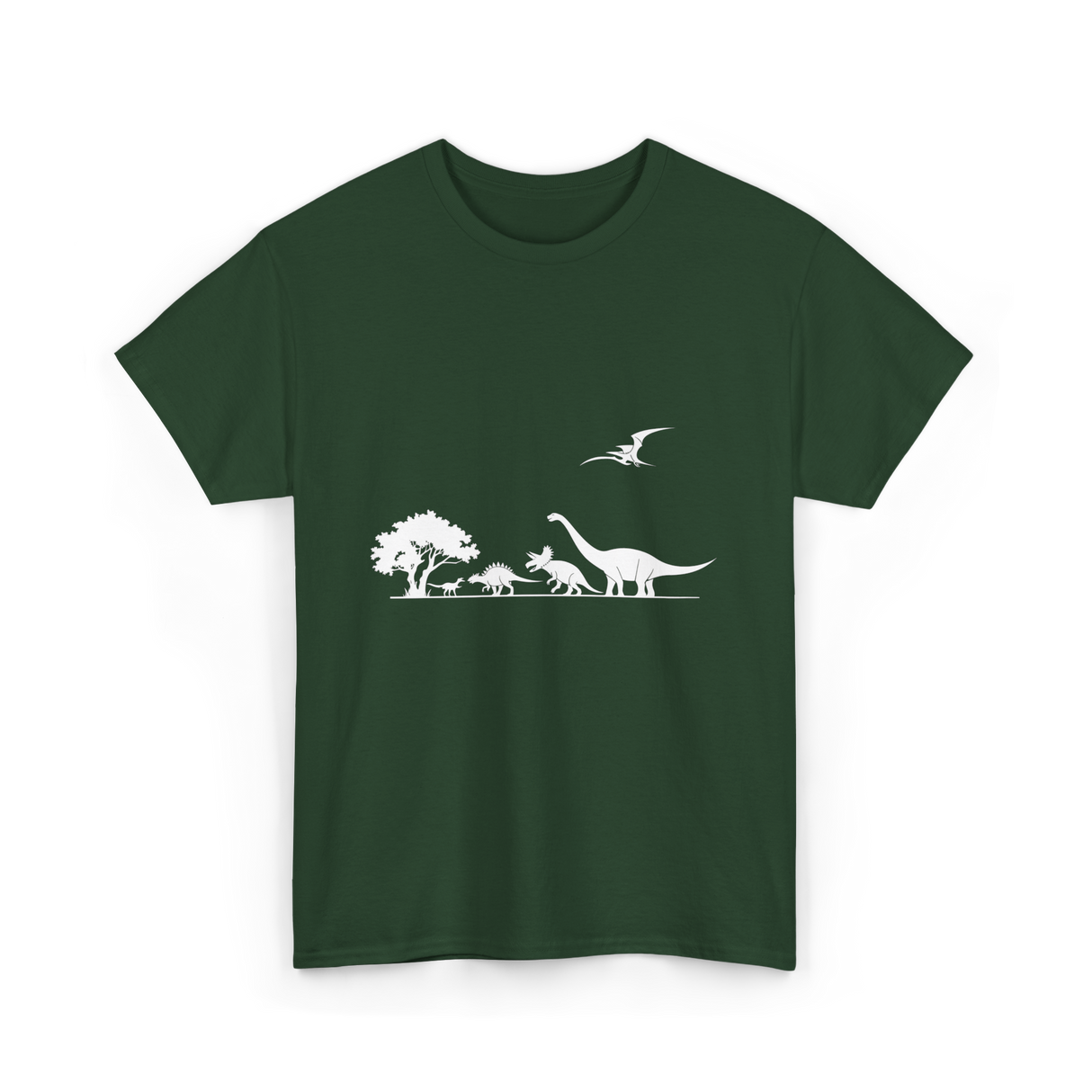 Dinosaurs Prehistoric Dino Kids T-Shirt - Forest Green