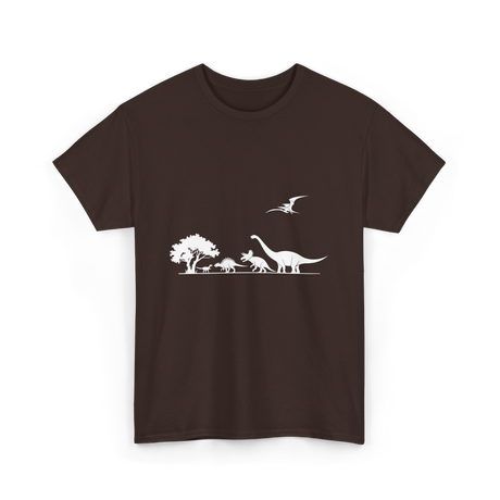 Dinosaurs Prehistoric Dino Kids T-Shirt - Dark Chocolate