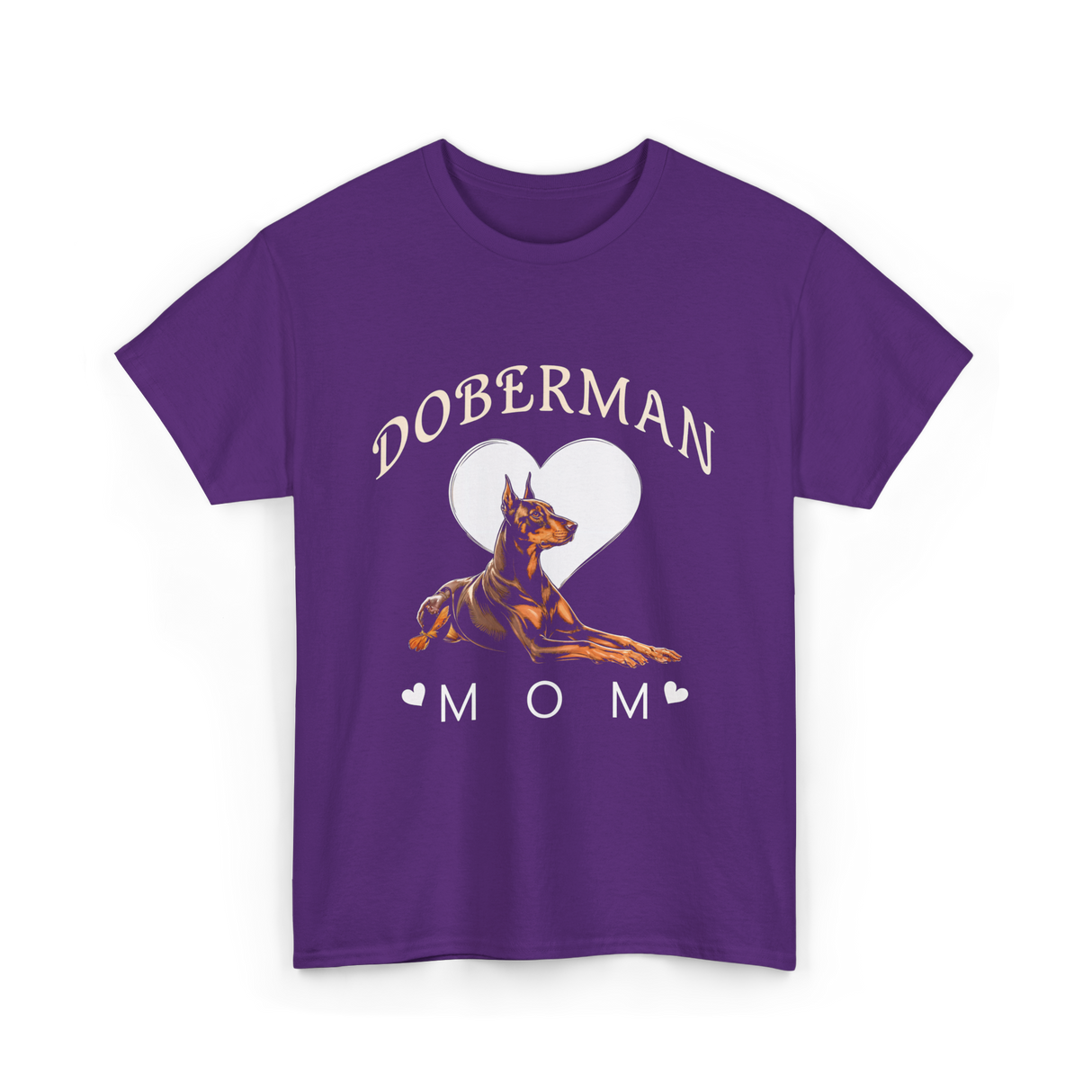 Doberman Mom Dog T-Shirt - Purple