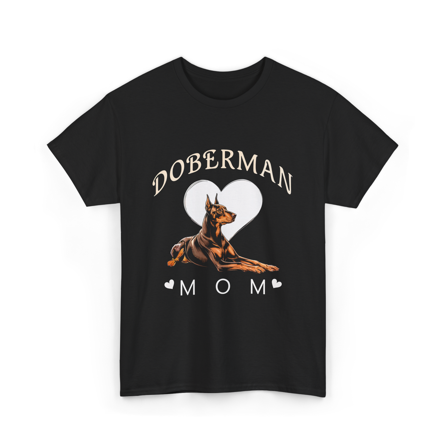 Doberman Mom Dog T-Shirt - Black