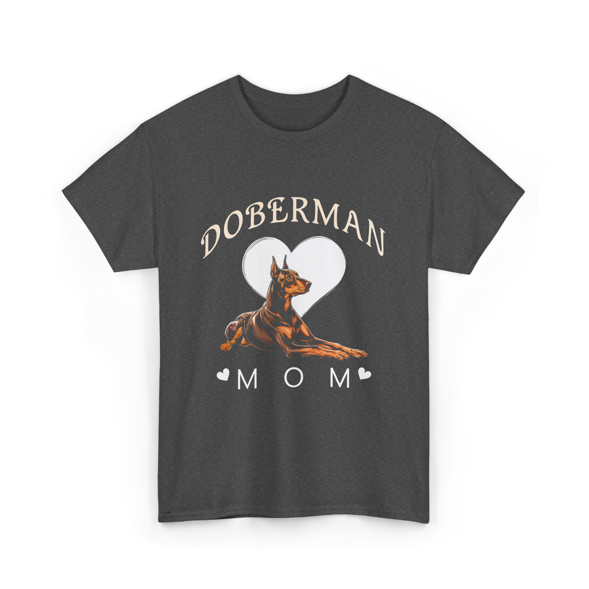 Doberman Mom Dog T-Shirt - Dark Heather