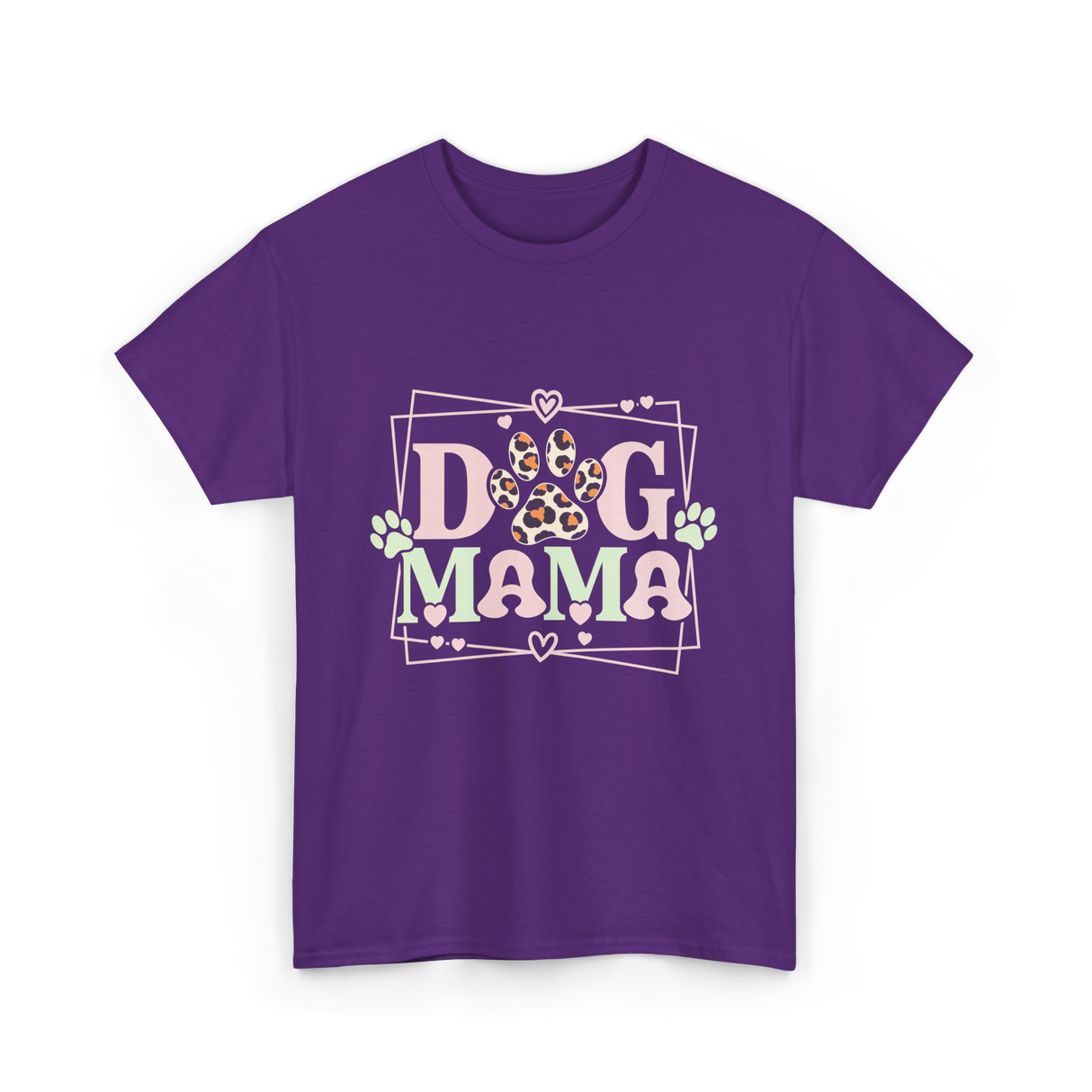 Dog Mama Dog Mom Pet Lover T-Shirt - Purple