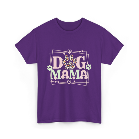 Dog Mama Dog Mom Pet Lover T-Shirt - Purple