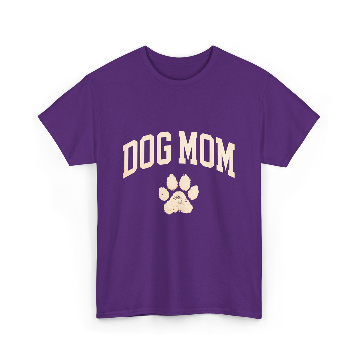 Dog Mom Paw Dog Lover T-Shirt - Purple