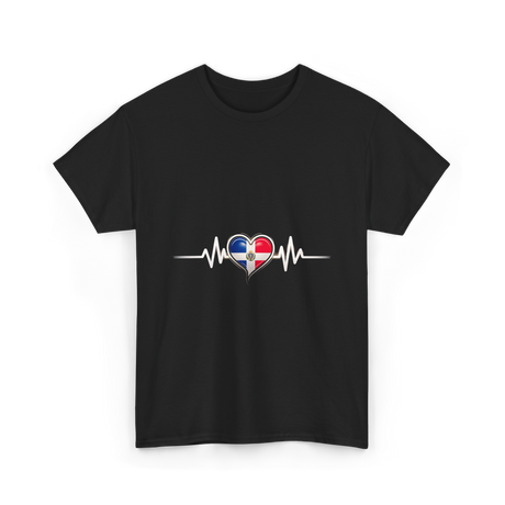 Dominican Heartbeat Dominican Republic Love T-Shirt - Black