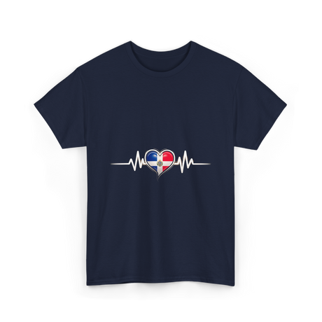 Dominican Heartbeat Dominican Republic Love T-Shirt - Navy