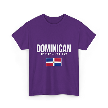 Dominican Republic Flag Dominican T-Shirt - Purple