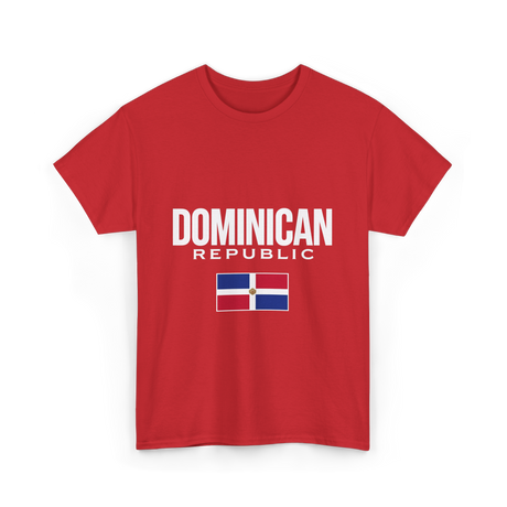 Dominican Republic Flag Dominican T-Shirt - Red
