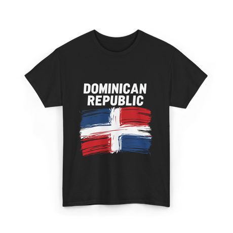 Dominican Republic Flag T-Shirt - Black