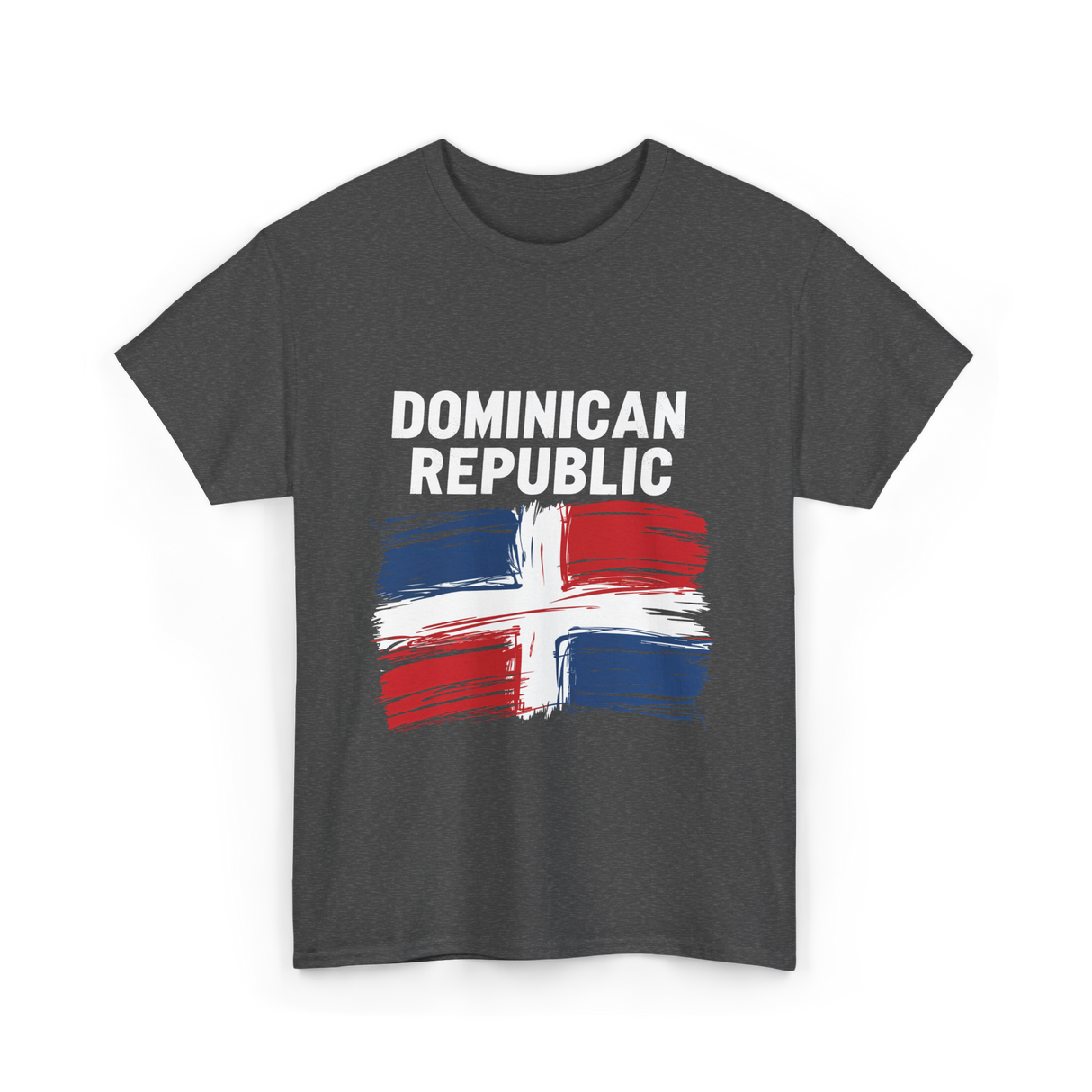 Dominican Republic Flag T-Shirt - Dark Heather