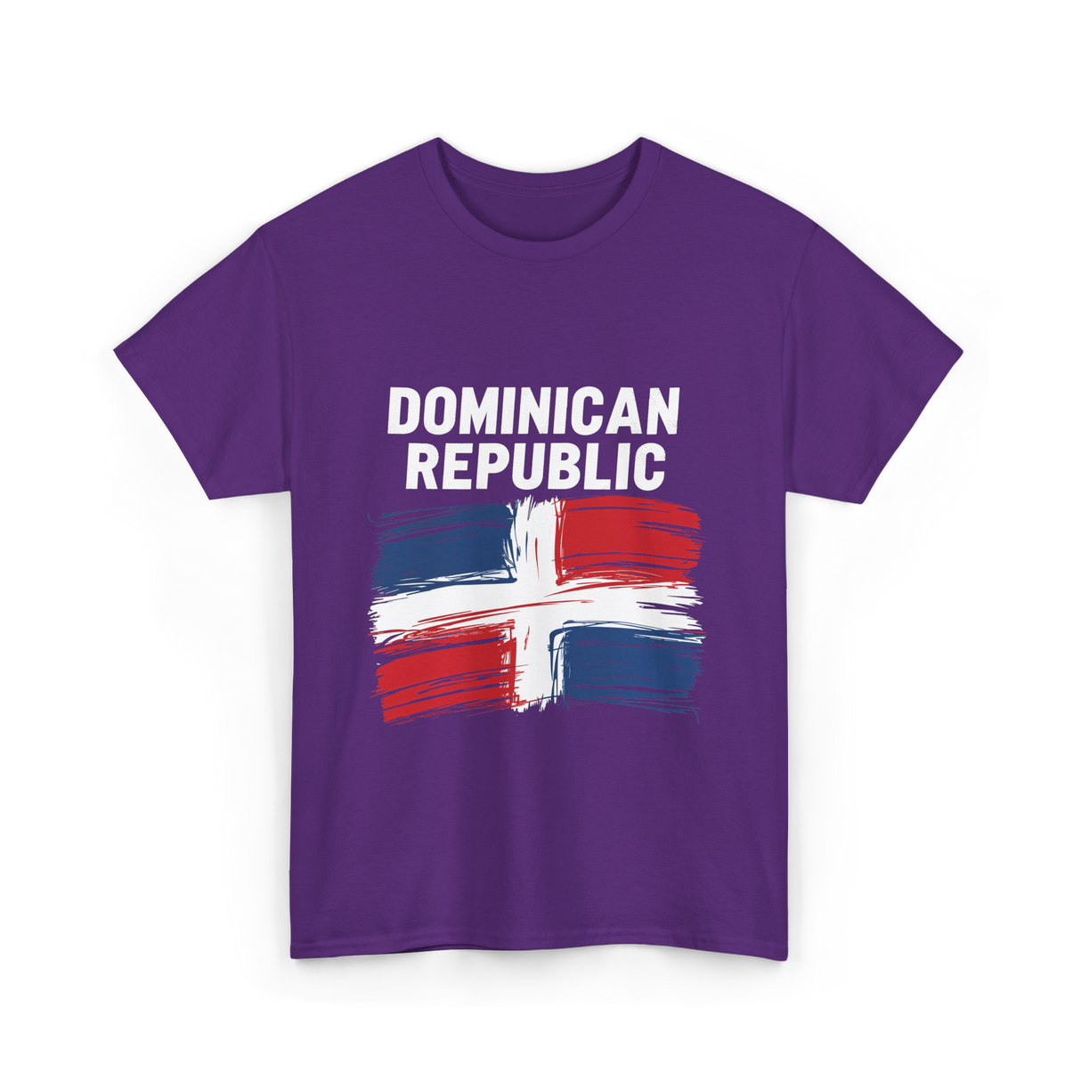 Dominican Republic Flag T-Shirt - Purple