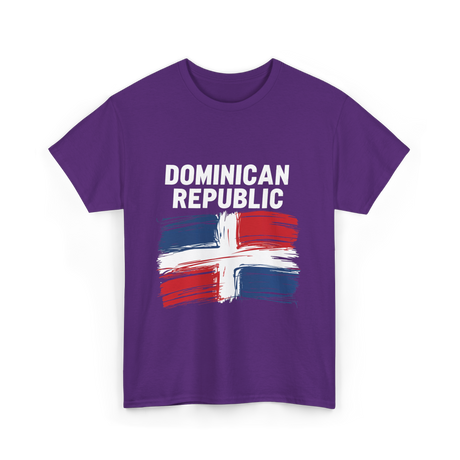 Dominican Republic Flag T-Shirt - Purple