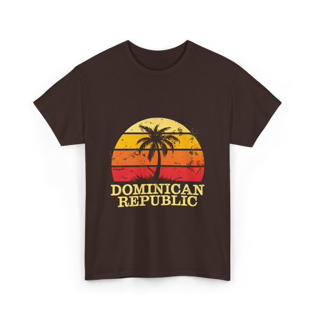 Dominican Republic Vintage Sunset T-Shirt - Dark Chocolate