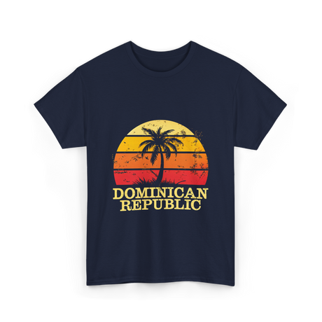 Dominican Republic Vintage Sunset T-Shirt - Navy