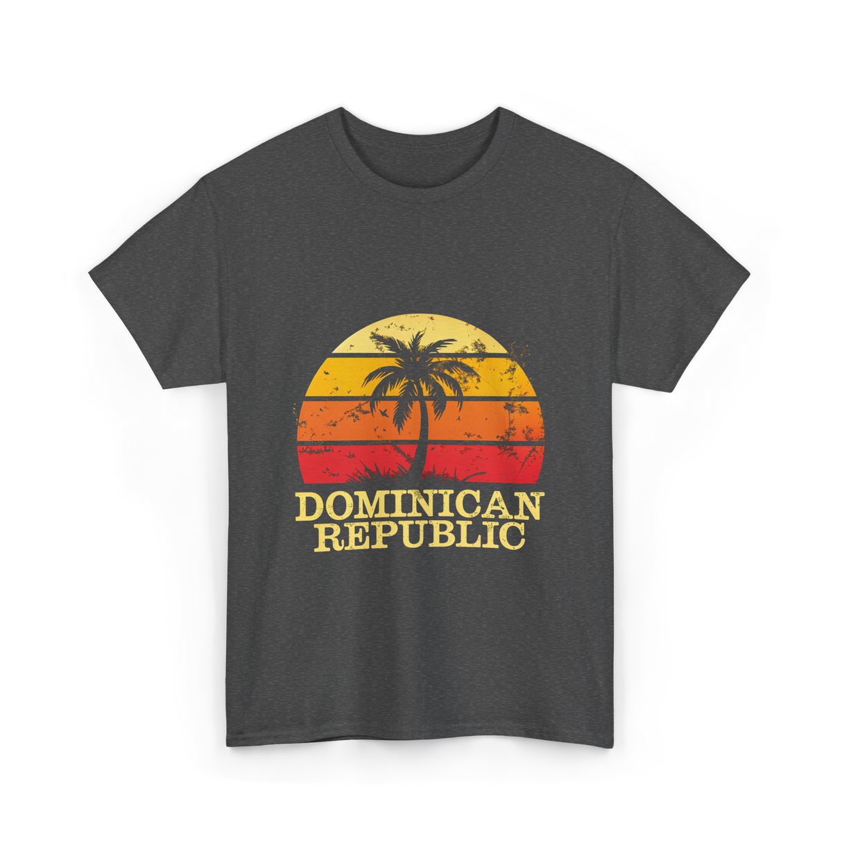 Dominican Republic Vintage Sunset T-Shirt - Dark Heather