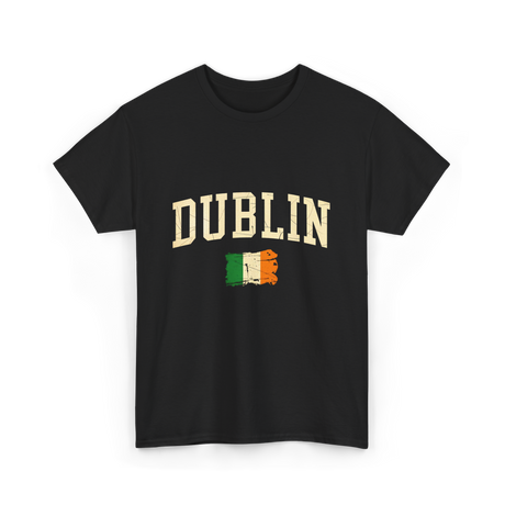 Dublin Irish Flag Ireland T-Shirt - Black