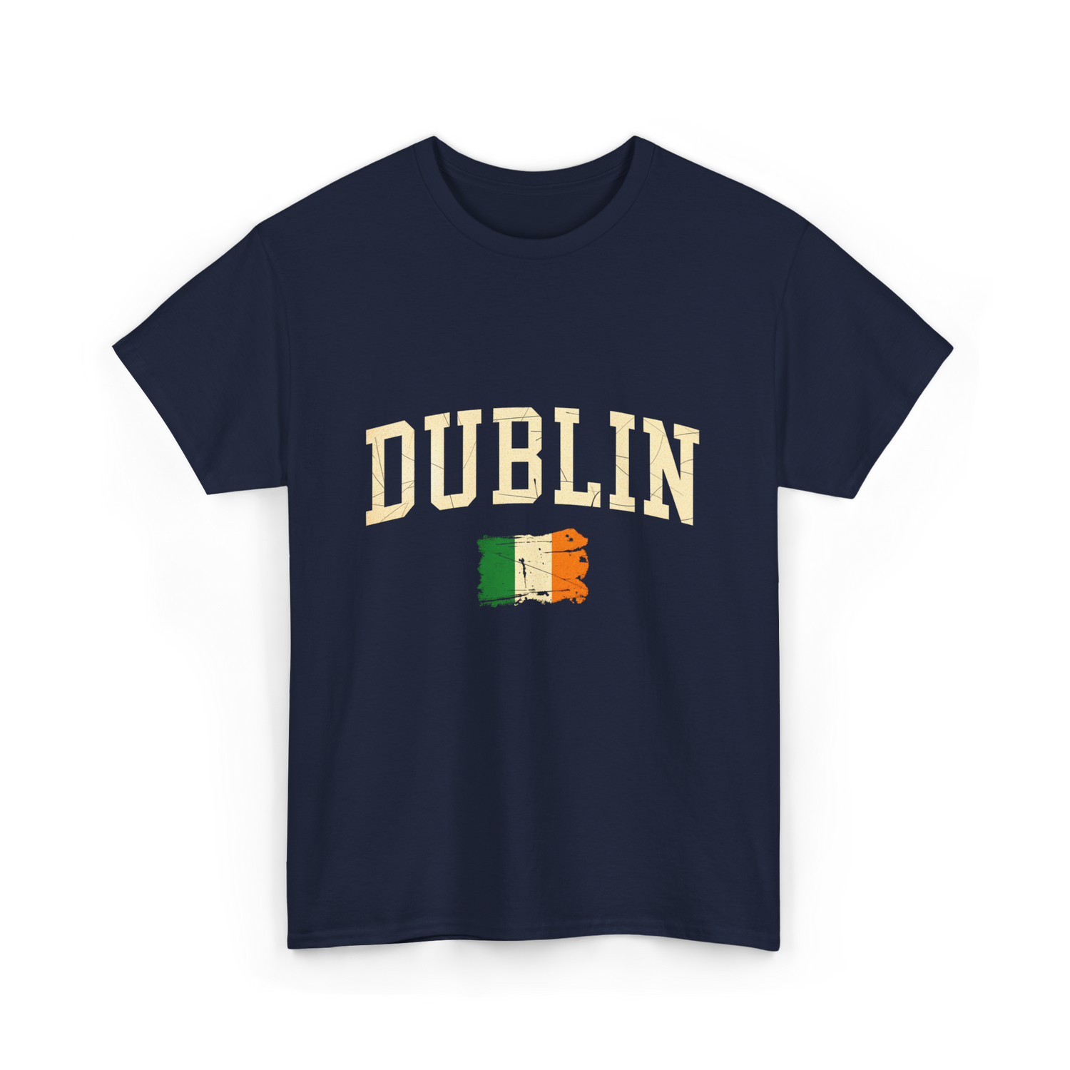 Dublin Irish Flag Ireland T-Shirt - Navy