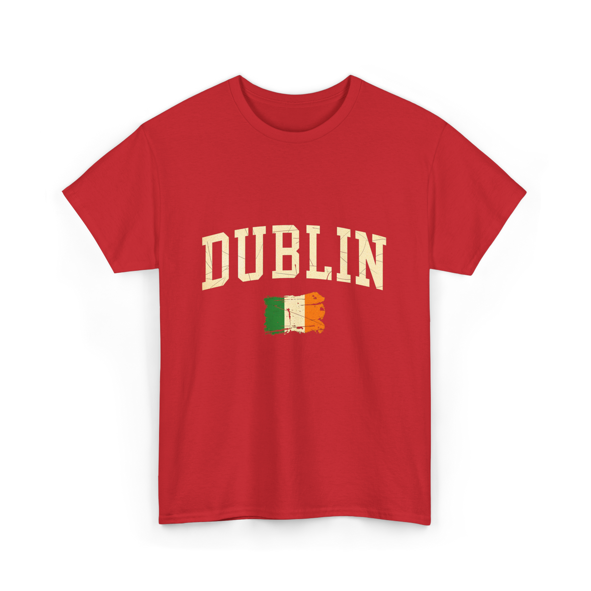 Dublin Irish Flag Ireland T-Shirt - Red