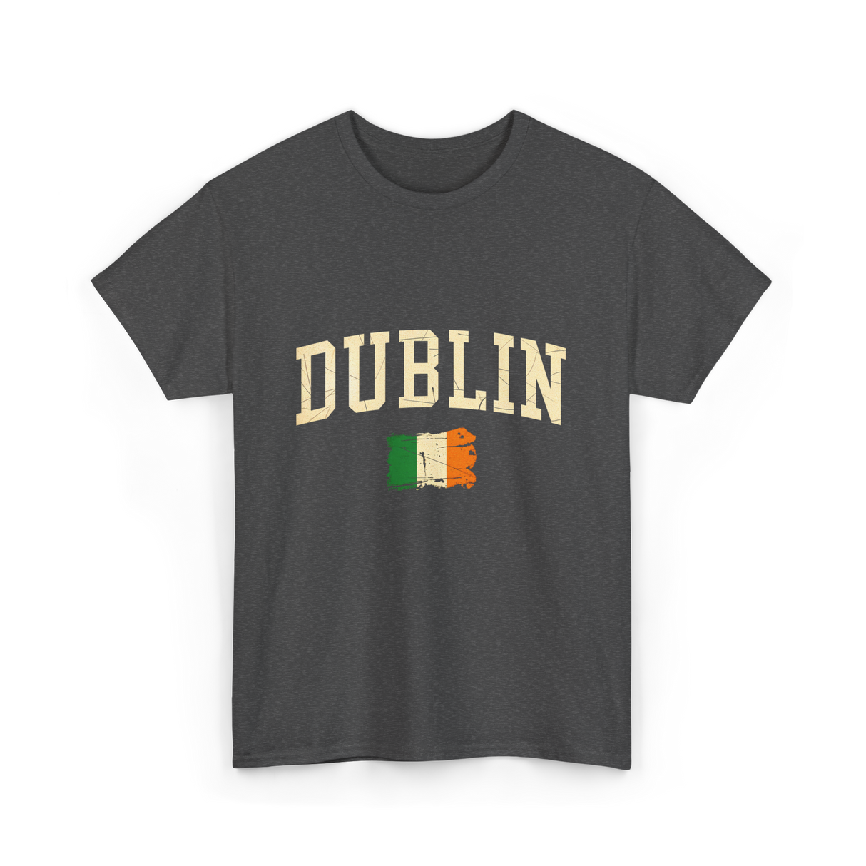 Dublin Irish Flag Ireland T-Shirt - Dark Heather