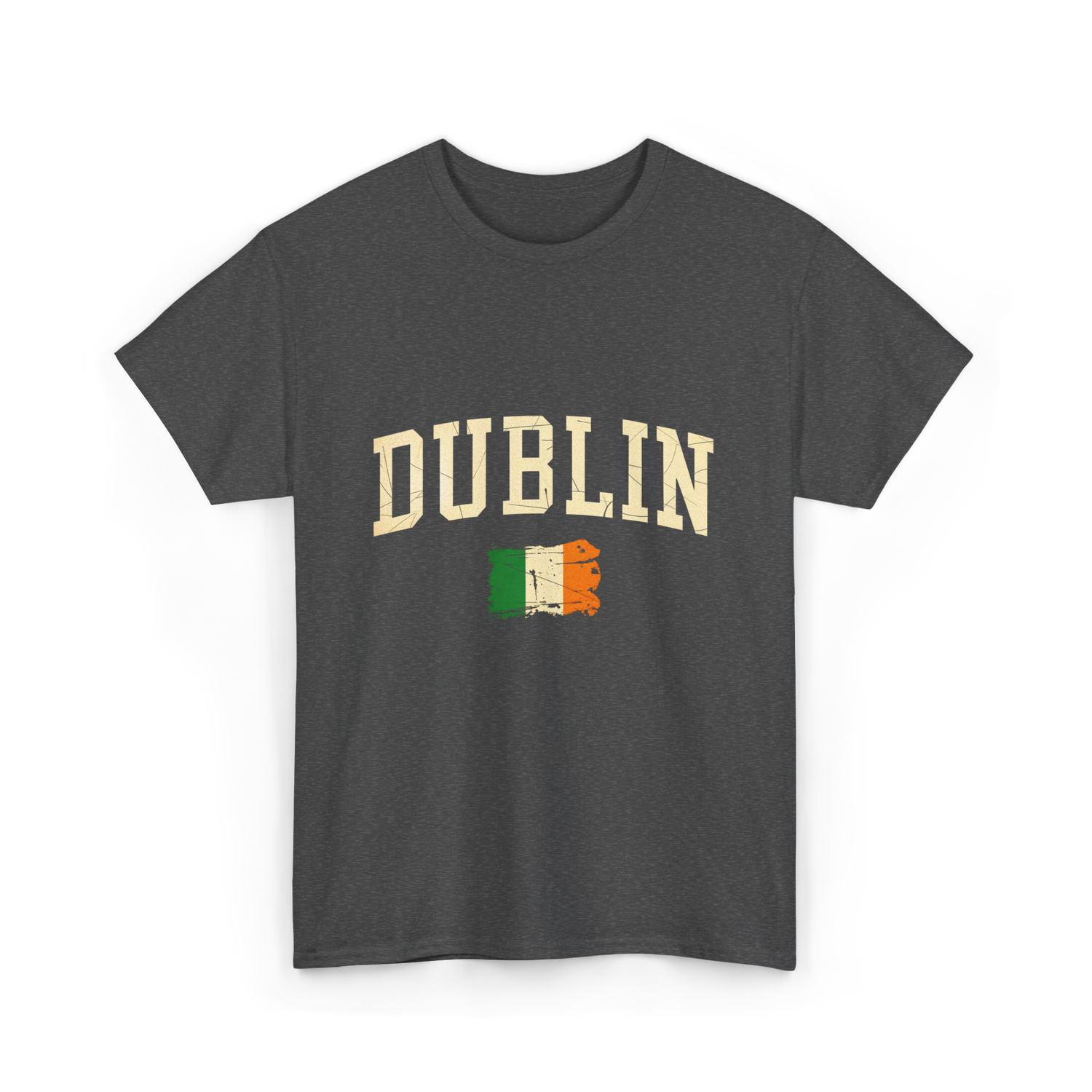 Dublin Irish Flag Ireland T-Shirt - Dark Heather