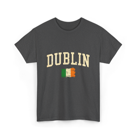 Dublin Irish Flag Ireland T-Shirt - Dark Heather