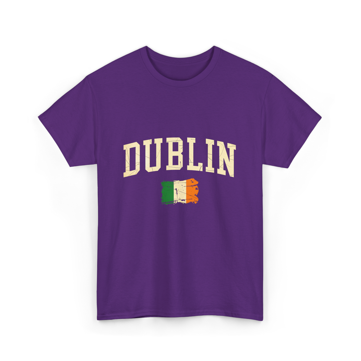 Dublin Irish Flag Ireland T-Shirt - Purple