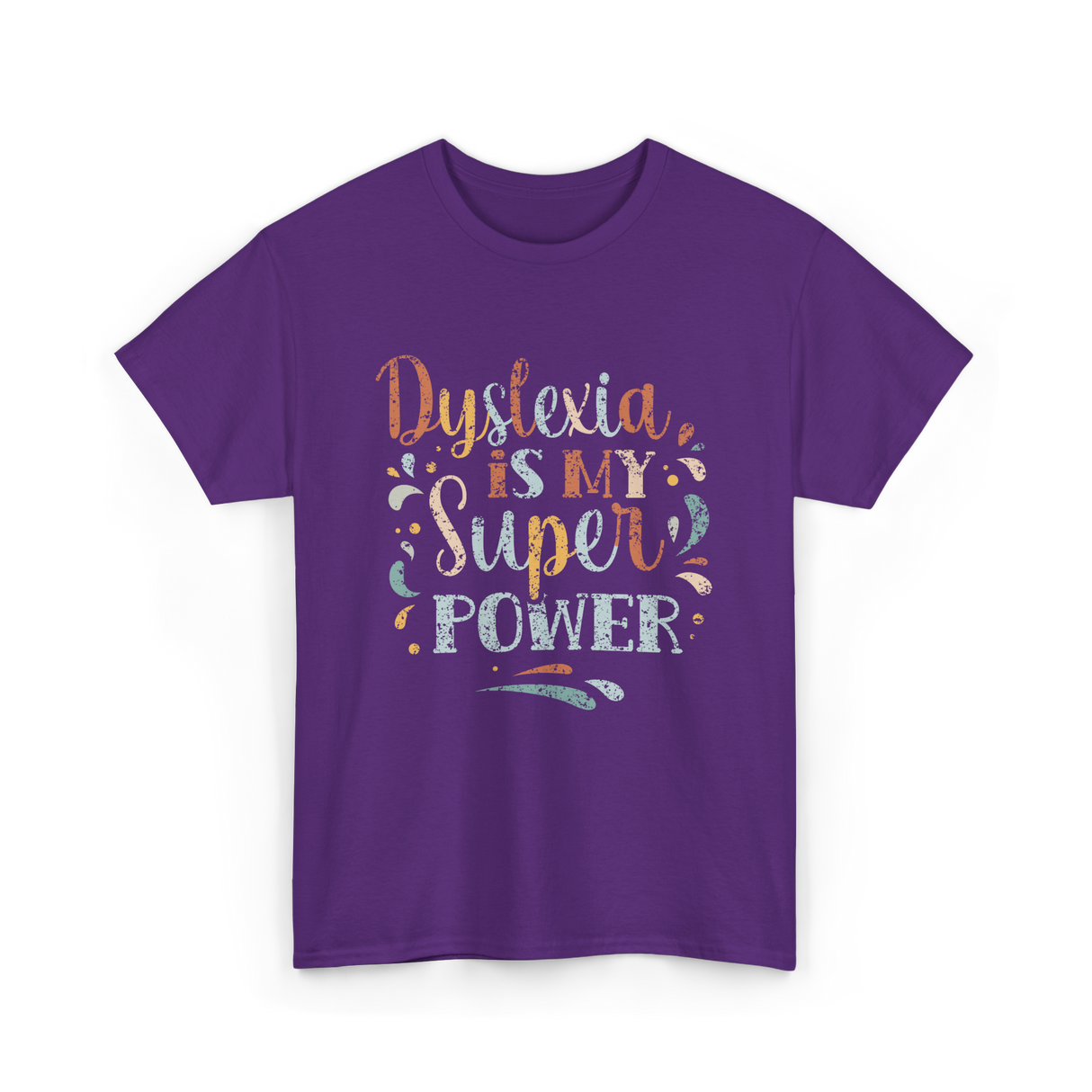 Dyslexia Is My Superpower Dyslexia T-Shirt - Purple