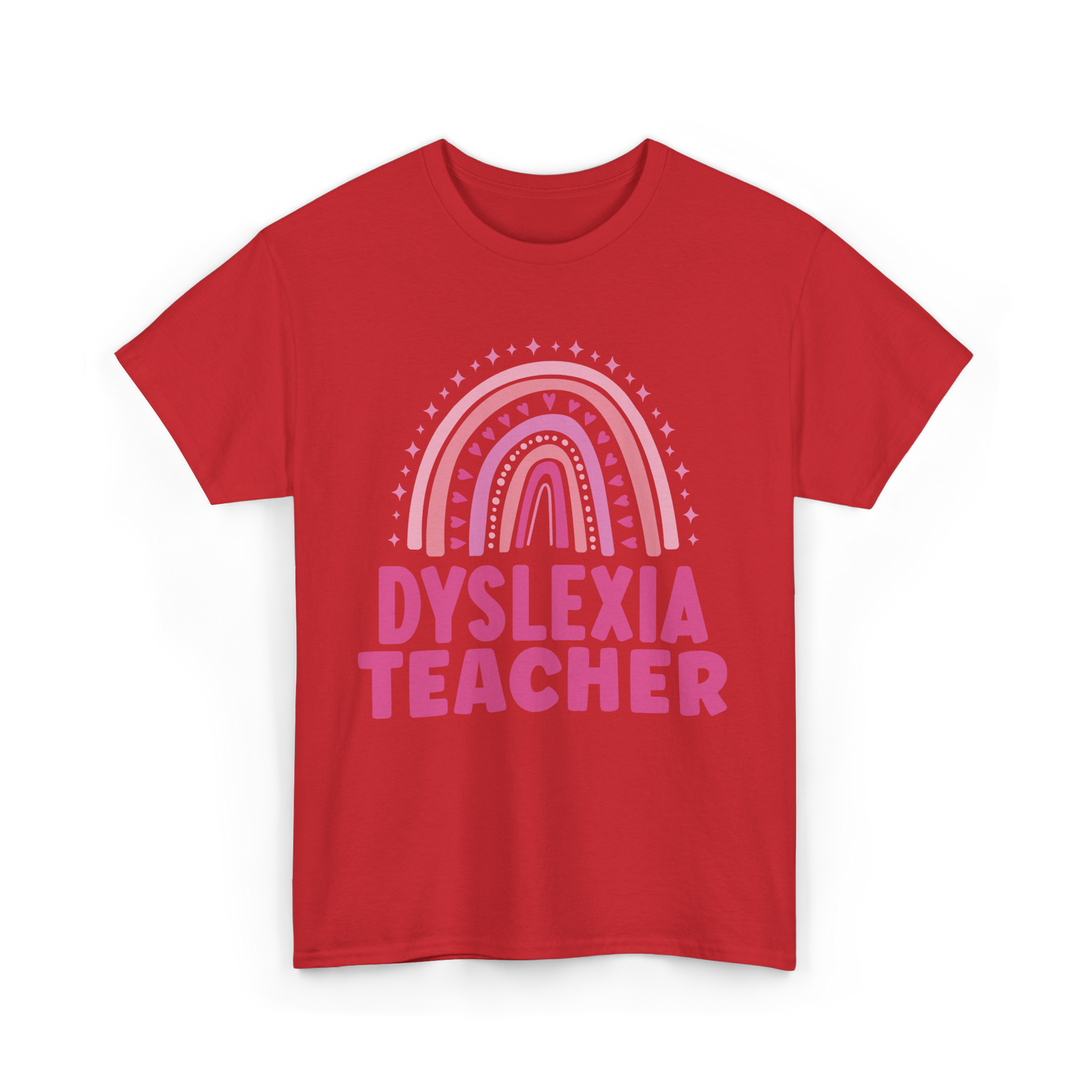 Dyslexia Teacher Awareness Teacher T-Shirt - Red