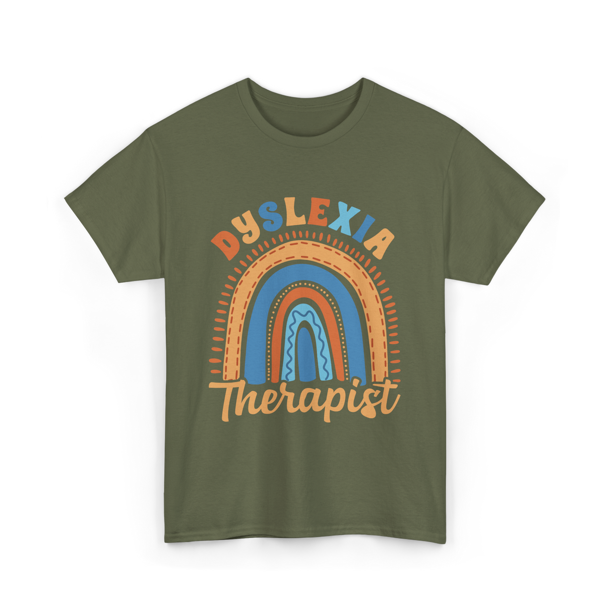 Dyslexia Therapist Awareness T-Shirt - Military Green