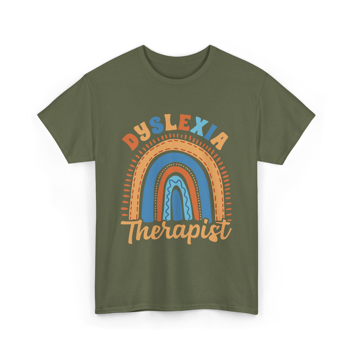 Dyslexia Therapist Awareness T-Shirt - Military Green