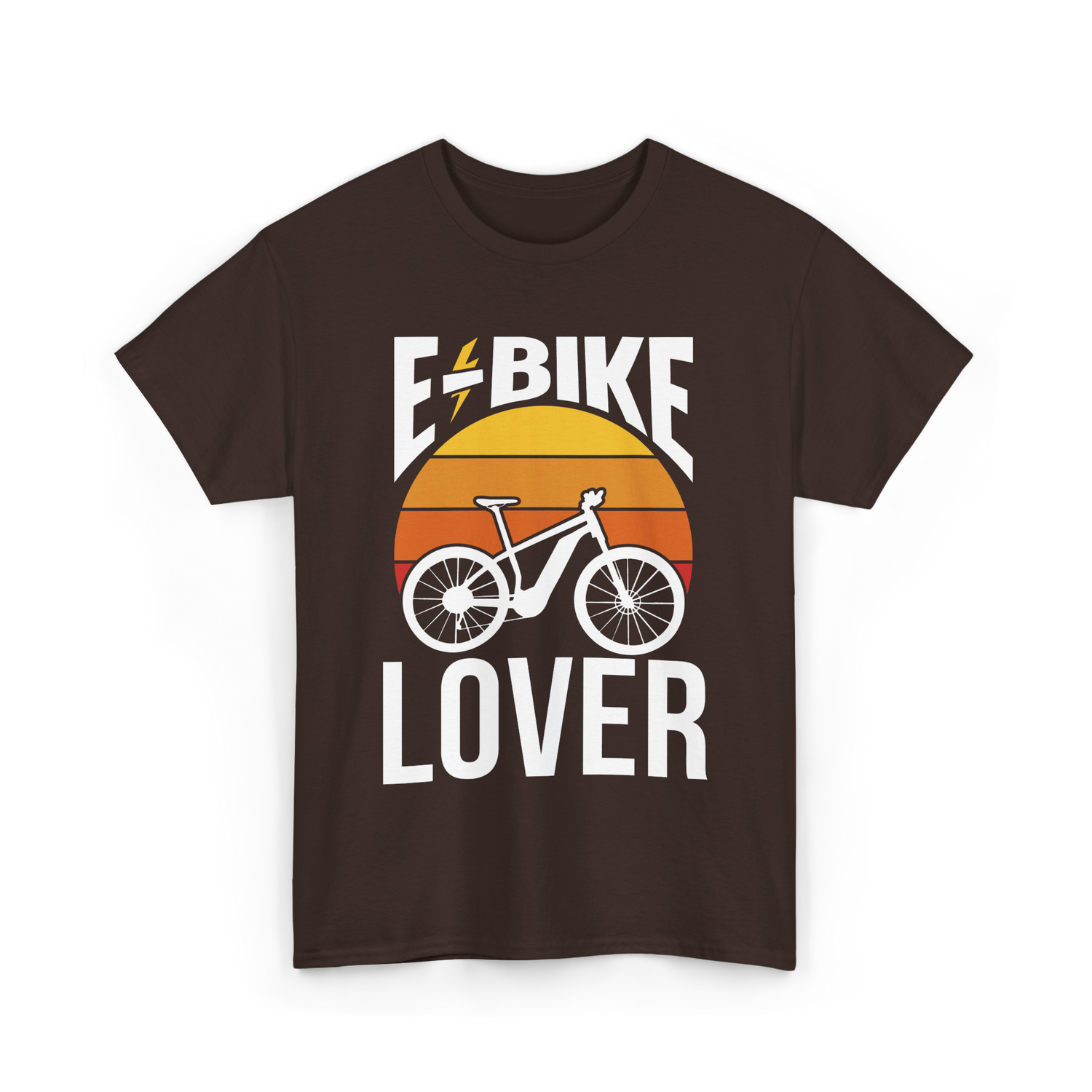 E-Bike Lover Electric Cycling T-Shirt - Dark Chocolate