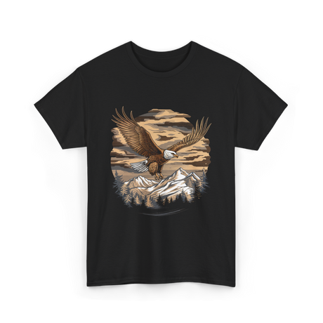 Eagle Bird Mountains Nature T-Shirt - Black