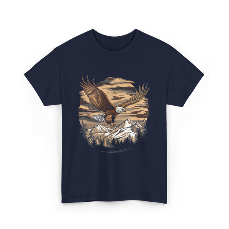 Eagle Bird Mountains Nature T-Shirt - Navy