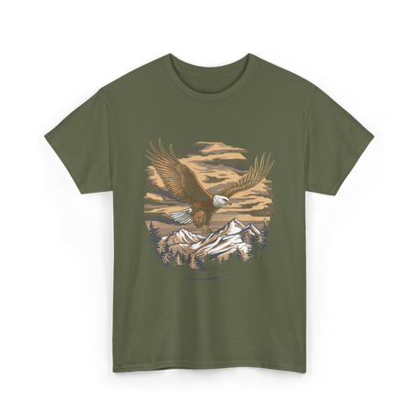 Eagle Bird Mountains Nature T-Shirt - Military Green