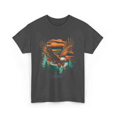 Eagle Flying Wildlife Eagle T-Shirt - Dark Heather