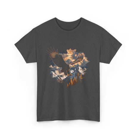 Eagle Mountains Wildlife Art T-Shirt - Dark Heather